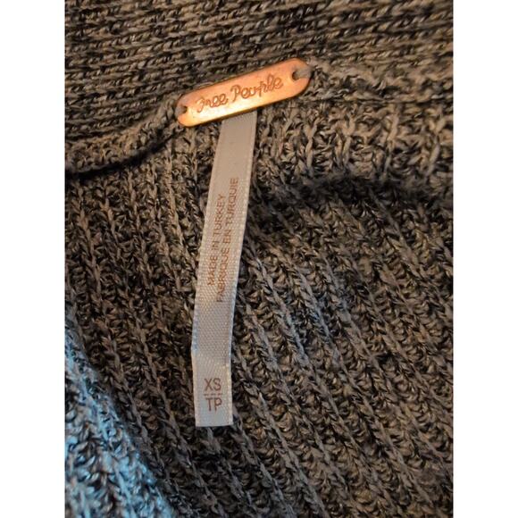 free people Xs Sweater Top Gray Ribbed - Picture 10 of 10